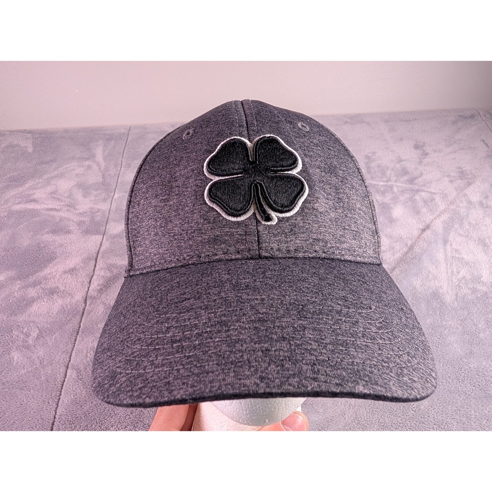 Black Clover Live Lucky Hat Heather Gray Blue Ribbon Memory Fit S/M Fitted Cap
